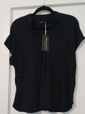 Black Short Sleeve Women's Top